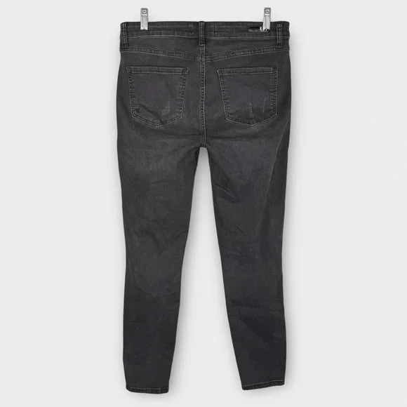 Kut From The Kloth Connie gray black High Rise Fab Ab Ankle Skinny Jeans 8 edgy - Picture 3 of 9